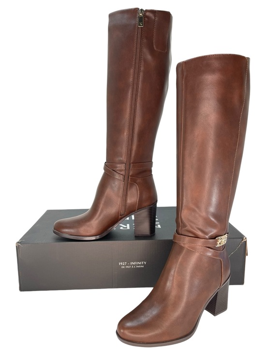 Naturalizer Shoes - Naturalizer Jane Brown Faux Leather Knee High Womens Boots Size 9.5M